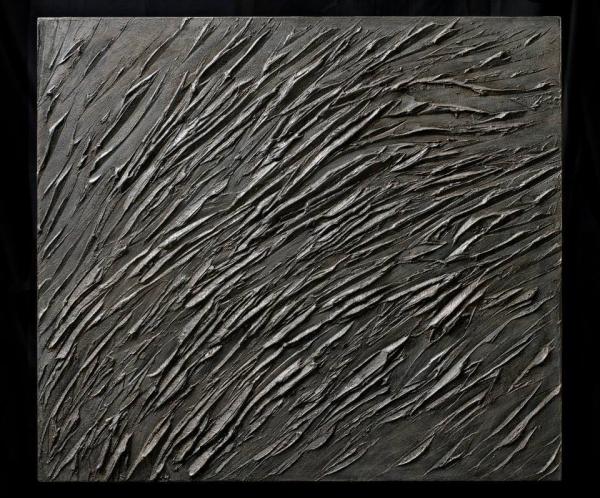 Fabio Spagnesi Resina cemento grafite poliuretano su tavola Asta n.7 | Gigarte