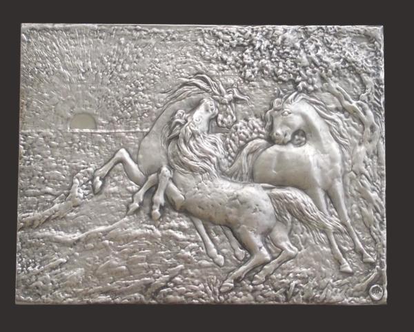 Aligi Sassu Bassorilievo in argento n.1174 di 1500 Asta n.7 | Gigarte