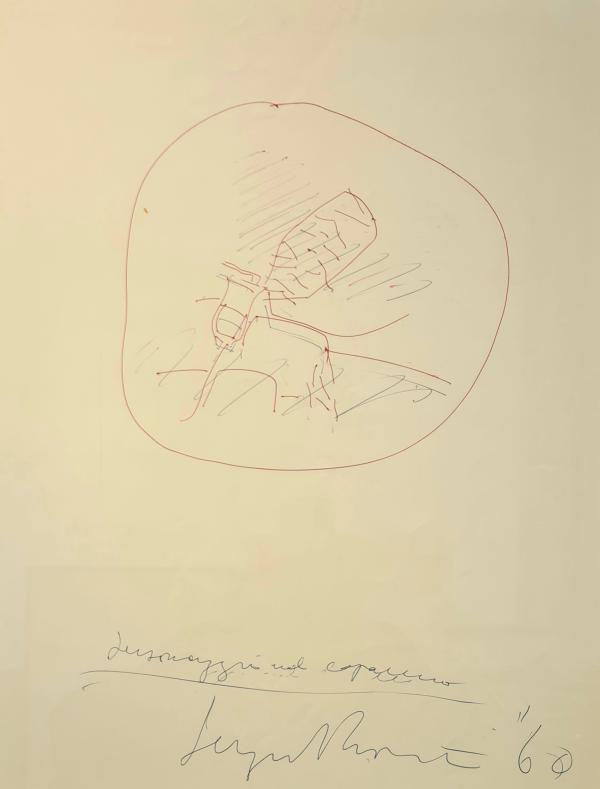 Sergio Romiti Disegno a biro - sul retro è presente un secondo disegno Asta n.12 | Gigarte