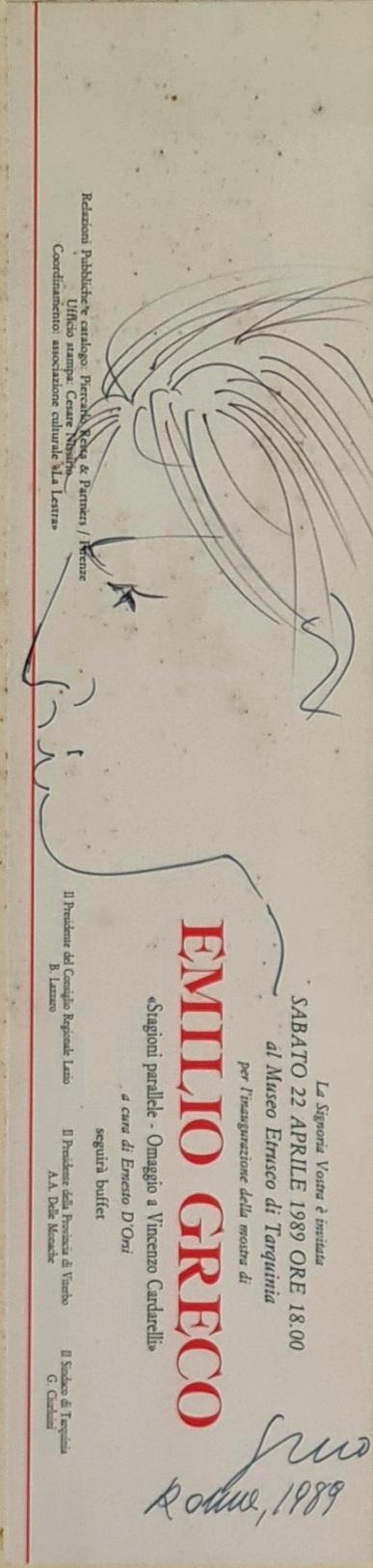 Emilio Greco China e biro su carta Asta n.16 | Gigarte