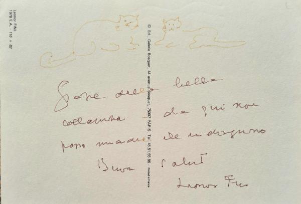 Leonor Fini Penna biro su cartolina Asta n.16 | Gigarte