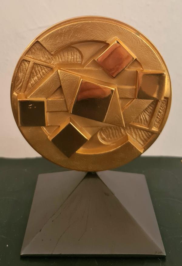 Gio Pomodoro Medaglia in bronzo dorato Asta n.19 | Gigarte