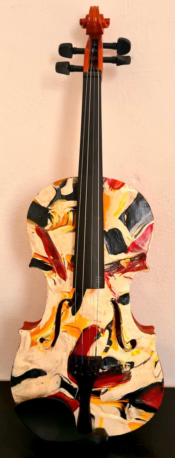 Pierluigi De Lutti Tecnica mista su violino Asta n.19 | Gigarte