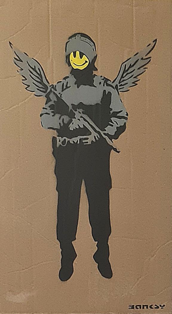 Banksy Pochoir su cartone esemplare numero 17 di 20 Asta n.23 | Gigarte