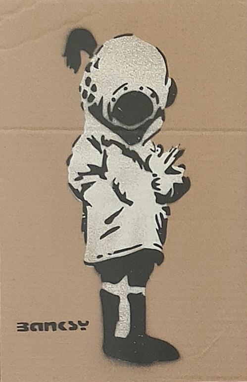 Banksy Pochoir su cartone esemplare numero 4 di 15 Asta n.23 | Gigarte