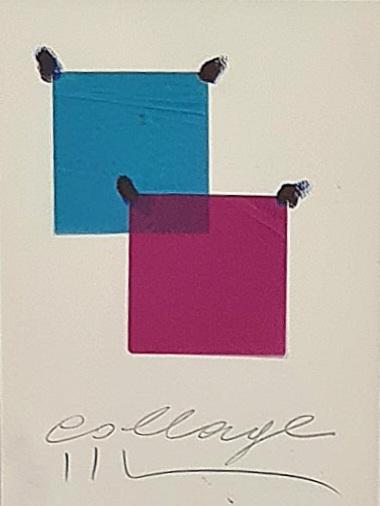 Aldo Mondino Tecnica mista ed applicazione di carta velina colorata su cartoncino Asta n.24 | Gigarte