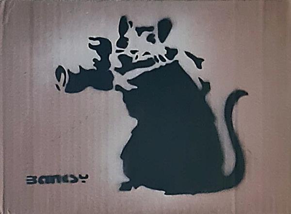 Dismaland Souvenir Spray su cartone multiplo esemplare n.14 di 20 - opera in cornice Asta n.26 | Gigarte