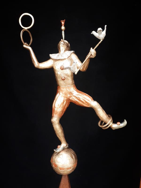 Franco Trevisan Scultura in bronzo con base in ferro Asta n.30 | Gigarte