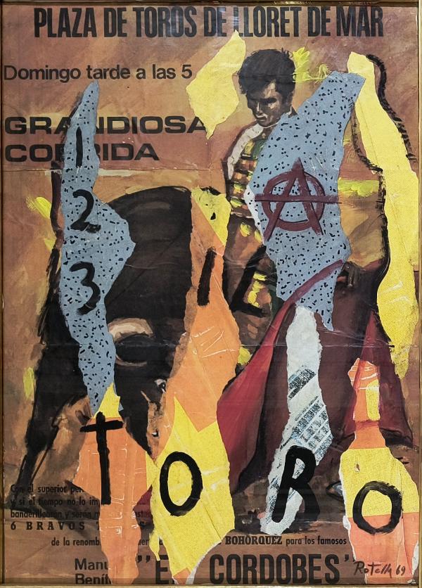 Mimmo Rotella Sovrapittura su decollage Asta n.34 | Gigarte