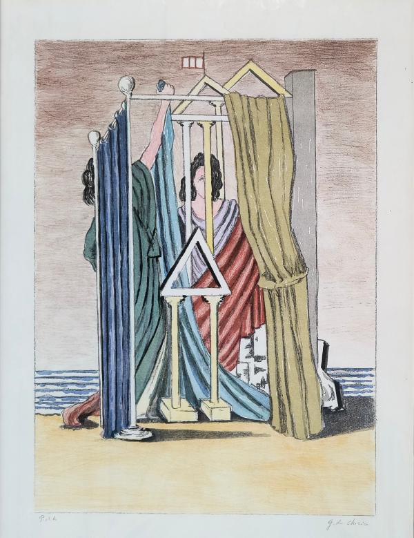 Giorgio De Chirico Incisione su cartoncino - P.A. Asta n.35 | Gigarte