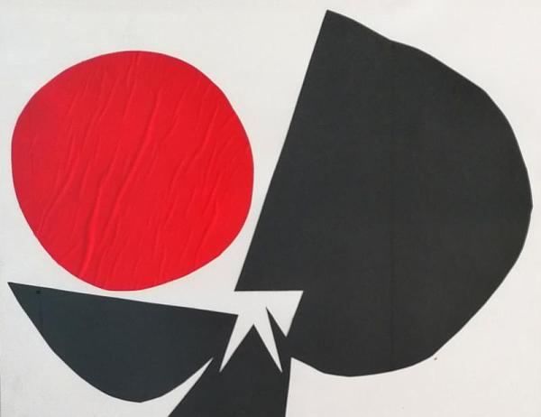 Luis Feito Collage e tecnica mista su carta Asta n.38 | Gigarte