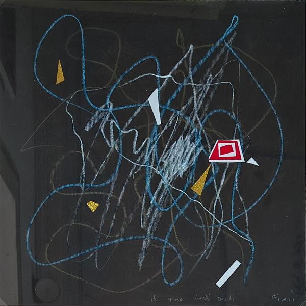 Ennio Finzi Tecnica mista e collage su carta adesiva Asta n.38 | Gigarte