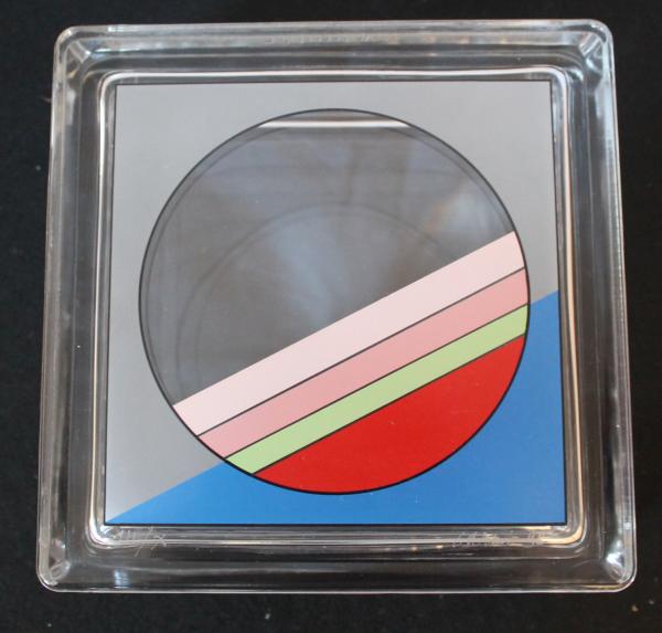 Eugenio Carmi Multiplo su cubo di vetro n.III di X con scatola originale Asta n.6 | Gigarte